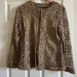 Bronze silk evening wear - two pieces, medium